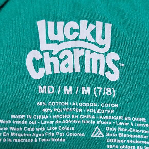 Lucky Charms Kids Green Tee - Size Medium (7/8) - Picture 3 of 3